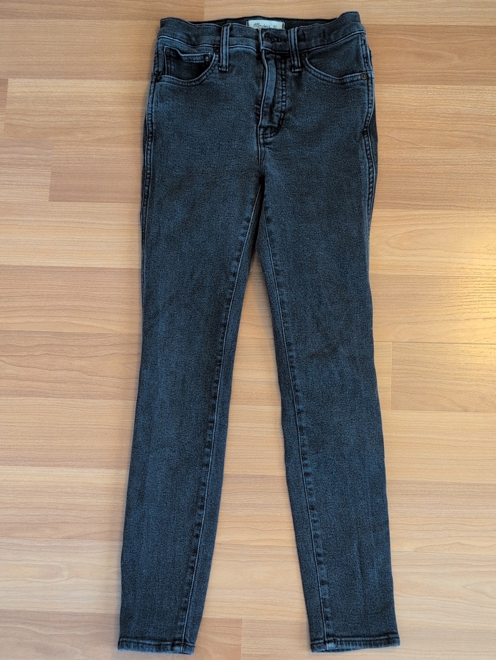 Madewell 10" High-Rise Skinny Jeans Starkey Wash Faded Black Size 25